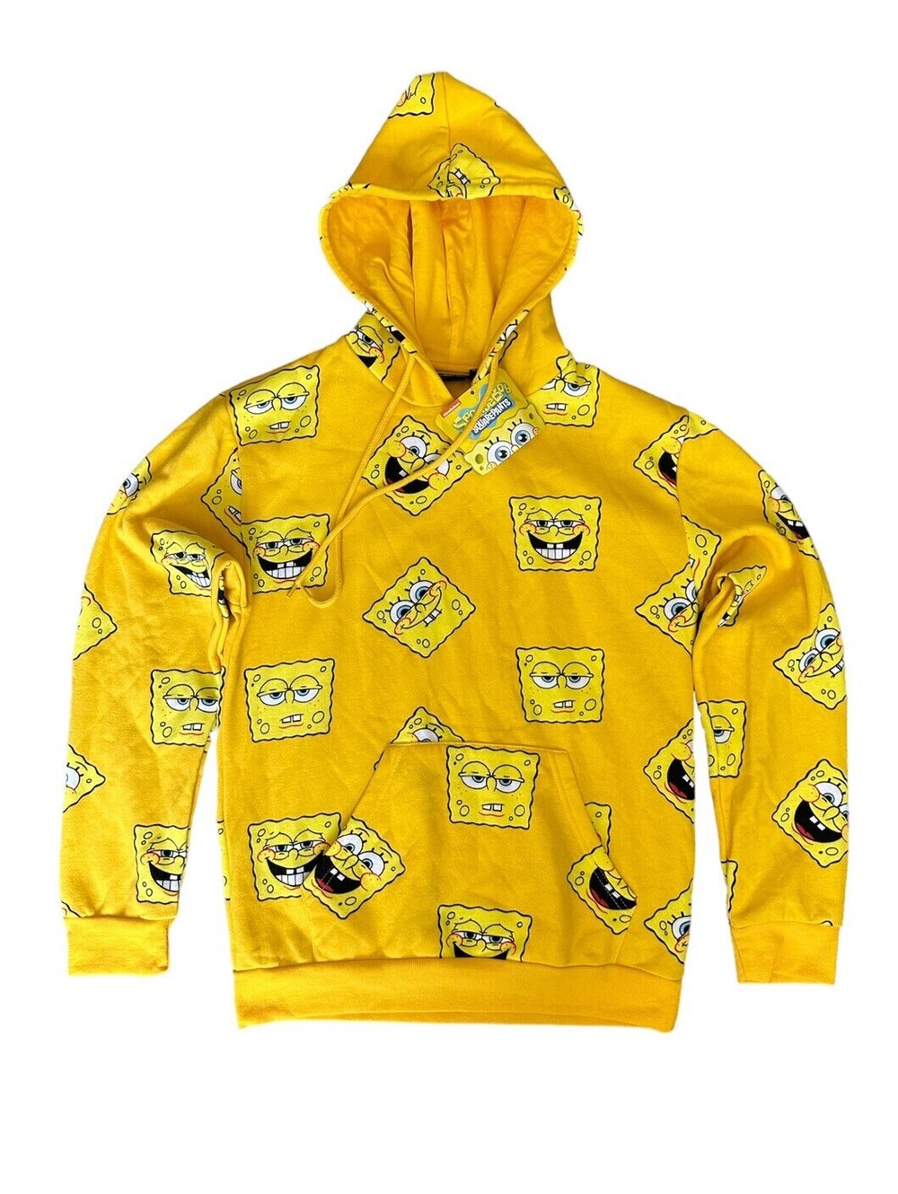 Spongebob Squarepants Nickelodeon Yellow Authentic Hoodie Jacket Mens Size Small